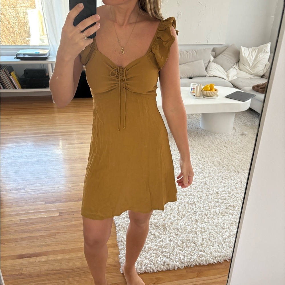 Elegant Mustard Dress